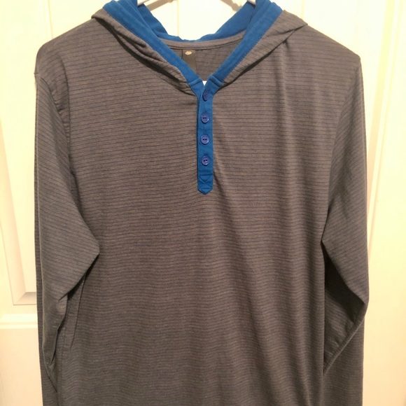 Element Men’s Large Striped Button Hoodie - Picture 1 of 4